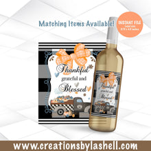 Load image into Gallery viewer, Thanksgiving Wine Label Holiday Wine Labels Wine Labels Gift Idea Wine Sticker Wine Label Template Printable Instant Download | TG2