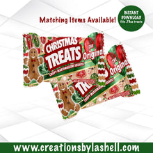 Load image into Gallery viewer, Christmas Gingerbread Krispie Treat Wrapper Instant Download C2