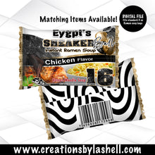Load image into Gallery viewer, Sneaker Ball Ramen Noodle Wrapper Template Sneaker Ball Favors Printable Sneaker Ball Ramen Noodle Labels Digital File SB1