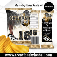 Load image into Gallery viewer, Sneaker Ball Chip Bag Template Sneaker Ball Favors Sneaker Ball Theme Party Digital File Printable SB1