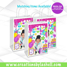 Load image into Gallery viewer, Slime Party Gift Bag Template Slime Favors Printable Slime Party Theme Gift Bags Digital File SP3