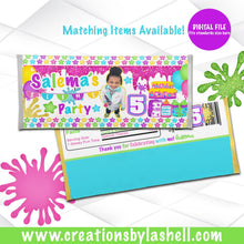 Load image into Gallery viewer, Slime Party Candy Bar Wrappers Digital File Slime Chocolate Candy Bar Wrappers Printable SP3