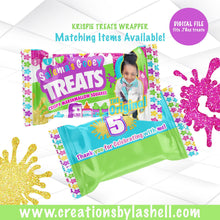 Load image into Gallery viewer, Slime Party Krispie Treat Wrappers Printable | Slime Party Favors Template | Slime Krispie Treats Printable | SP3