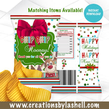 Load image into Gallery viewer, Reindeer Chip-Chip Hooray Chip Bag Wrapper Instant Download C4