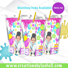 Load image into Gallery viewer, Slime Juice Labels Template Slime Birthday Slime Party Juice Pouch Labels Printable Slime Party Favors SP3