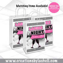 Load image into Gallery viewer, Ladies Night Gift Bag Label Instant Download | Ladies Night Treat Bag Label Template L3