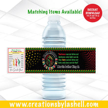 Load image into Gallery viewer, Black History Water Bottle Labels Instant Download | Black History Month Water bottle Labels Printable File BH1