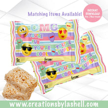 Load image into Gallery viewer, Valentine Krispie Treat Wrappers Instant Download Kids Valentine Rice Cereal Favors Template Classroom Favors Template V4