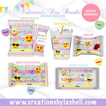 Load image into Gallery viewer, Valentine's Day Instant Download Treats Bundle Valentine's day Party Favors Template Package V4