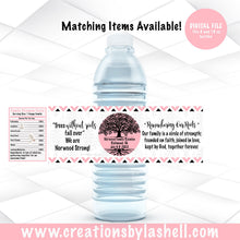 Load image into Gallery viewer, Family Reunion Water Bottle Labels Template Pink Family Reunion Favors Printable Family Reunion Digital File FR1