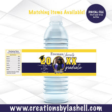Load image into Gallery viewer, Graduation Water Bottle Labels Digital File | Graduation Water Bottle Label Printable File | G5