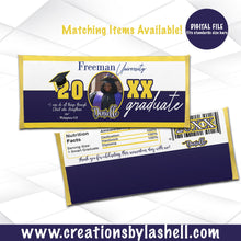 Load image into Gallery viewer, Graduation Candy Bar Wrapper Printable | Graduation Chocolate Bar Wrapper Digital File | G5