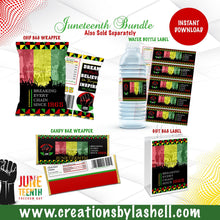 Load image into Gallery viewer, Juneteenth Favors Instant Download Bundle Juneteenth Treats Bundle Template Juneteenth Printable J1