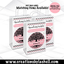 Load image into Gallery viewer, Family Reunion Gift Bag Label Template Pink Family Reunion Favor Bag Printable Family Tree Gift Bag Label Digital File FR1