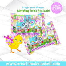 Load image into Gallery viewer, Easter Krispie Treats Wrapper Instant Download | Easter Favors Template | Easter Bunny Printable E1