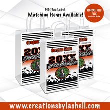 Load image into Gallery viewer, Graduation Gift Bag Template | Orange Graduation Gift Bag Label Printable | Graduation Favor Bags Digital File | G4