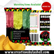 Load image into Gallery viewer, Juneteenth Favors Instant Download Bundle Juneteenth Treats Bundle Template Juneteenth Printable J1
