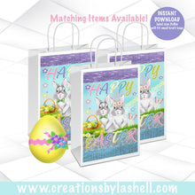 Load image into Gallery viewer, Easter Gift Bag Label Instant Download | Easter Treat Bag Label Template | Easter Favors Printable | Easter Bunny Favors | E2
