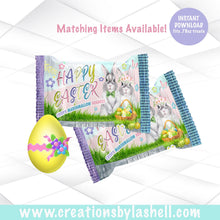 Load image into Gallery viewer, Easter Krispie Treats Wrapper Instant Download Easter Favors Template Easter Bunny Printable E2