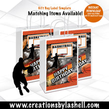 Load image into Gallery viewer, Basketball Party Labels Bundle Instant Download Basketball Party Favors Bundle Templates Basketball Chip Bag Package Printable BB1