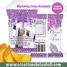 Load image into Gallery viewer, Easter Chip Bag Template | Resurrection Chip Bag Template | Easter Favor Printable | Easter Sunday Chip Bag Favors | E4