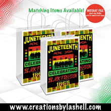 Load image into Gallery viewer, Juneteenth Favors Instant Download Bundle Juneteenth Treats Bundle Template Juneteenth Celebration Printable J1
