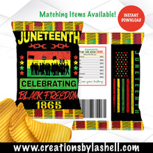 Load image into Gallery viewer, Juneteenth Favors Instant Download Bundle Juneteenth Treats Bundle Template Juneteenth Celebration Printable J1