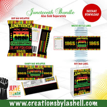 Load image into Gallery viewer, Juneteenth Favors Instant Download Bundle Juneteenth Treats Bundle Template Juneteenth Celebration Printable J1