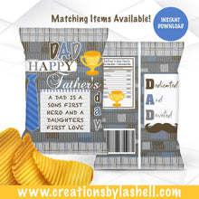 Load image into Gallery viewer, Fathers day Chip Bags Instant Download | Fathers Day Favors Printable | FD2