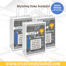 Load image into Gallery viewer, Father's Day Favors Bundle Instant Download Father's Day Favors Bundle Blue Father's Day Printables FD2
