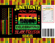 Load image into Gallery viewer, Juneteenth Chip Bag Instant Download | Juneteenth Celebration Favor Digital File | Juneteenth Printable | J1