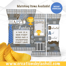 Load image into Gallery viewer, Father's Day Favors Bundle Instant Download Father's Day Favors Bundle Blue Father's Day Printables FD2