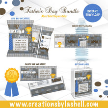 Load image into Gallery viewer, Father's Day Favors Bundle Instant Download Father's Day Favors Bundle Blue Father's Day Printables FD2