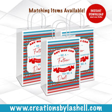 Load image into Gallery viewer, Father's Day Gift Bag Label Instant Download | Father's Day Gift Bag Label Template | Blue Father's Day Favor Bag Printable | FD1