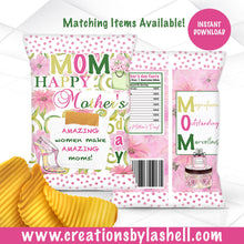 Load image into Gallery viewer, Mother's Day Favors Bundle Instant Download Mother's Day Favors Printable Bundle Pink Mother's Day Treats Printable M4