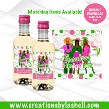 Load image into Gallery viewer, Sisterhood Party Labels Bundle Instant Download Sorority Party Favors Bundle Pink and Green Chip Bag Package Printable SH1