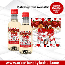 Load image into Gallery viewer, Sisterhood Party Labels Bundle Instant Download Sorority Party Favors Bundle Red and White Party Package Printable SH1