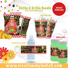 Load image into Gallery viewer, Chillin & Grillin Favors Instant Download Bundle BBQ Treats Bundle Template Cookout Favors Printable BBQ1