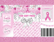 Load image into Gallery viewer, Breast Cancer Awareness Chip bag Instant Download | Breast Cancer Chip bag Digital File | Be Strong Chip Bag Printable BC1