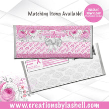 Load image into Gallery viewer, Breast Cancer Awareness Candy Bar Wrappers Instant Download | Breast Cancer Chocolate Bar Wrappers Printable | Breast Cancer Favors | BC1