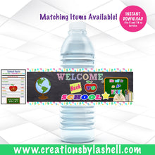 Load image into Gallery viewer, Back to School Water Bottle Labels Instant Download | Welcome Back to School Water bottle Labels Printable File S1