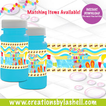 Load image into Gallery viewer, Pool Party Labels Bundle Instant Download Pool Party Favors Bundle Printable Splish Splash Chip Bag Package Printable PP1