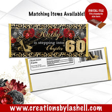 Load image into Gallery viewer, Walking into Candy Bar Wrapper Digital File Red and Black Chocolate Bar Wrappers Printable Birthday Favors Digital File | SI1