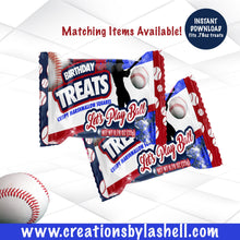 Load image into Gallery viewer, Baseball Party Labels Bundle Instant Download Baseball Party Favors Bundle Templates Baseball Chip Bag Package Printable BAB1