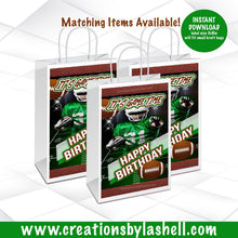 Load image into Gallery viewer, Football Gift Bag Labels Instant Download | Football Favor Bags label Printable | Football Party Decor F3