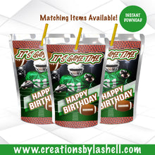 Load image into Gallery viewer, Football Party Labels Bundle Instant Download Football Party Favors Bundle Templates Football Chip Bag Package Printable F3