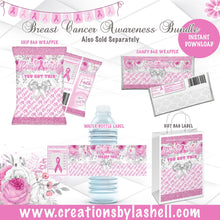 Load image into Gallery viewer, Breast Cancer Awareness Party Labels Bundle Instant Download Breast Cancer Awareness Month Favors Printable BC1