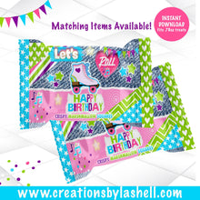 Load image into Gallery viewer, Roller Skating Krispie Treats Wrapper Instant Download Let's Roll Birthday Favors Template Roller Skating Party Printable RS1