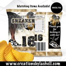 Load image into Gallery viewer, Sneaker Ball Chip Bag Template Sneaker Ball Favors Sneaker Ball Theme Party Digital File Printable SB1
