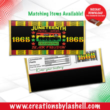 Load image into Gallery viewer, Juneteenth Favors Instant Download Bundle Juneteenth Treats Bundle Template Juneteenth Celebration Printable J1
